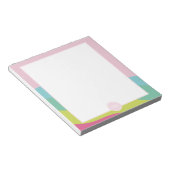 モノグラムモダンピンクの抽象芸術ガーリー波メモ帳 ノートパッド (アングル)