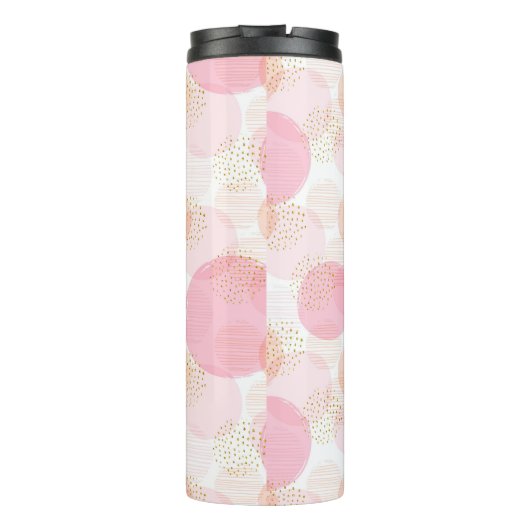 モノグラムモダンピンクガーリーグリッターパーソナライズされた タンブラー (裏面)