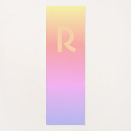 モノグラムモダンピンクサンセットカラー ヨガマット