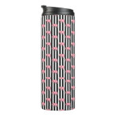 モノグラムモダンピンクゾウ模様ストリップ タンブラー (回転右)