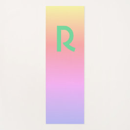 モノグラムモダンピンクティール（緑がかった色）薄紫 ヨガマット