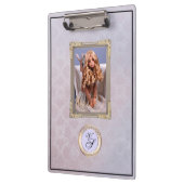 モノグラムモダンピンクラベンダー人形#2 クリップボード (左)