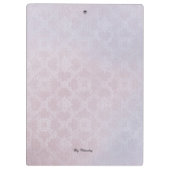 モノグラムモダンピンクラベンダー人形#2 クリップボード (裏面)