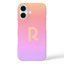 モノグラムモダンピンク薄紫グラデーション