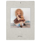 モノグラムモダンファッショナブル人形 クリップボード (裏面)