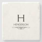 モノグラムモダンファミリー名 ストーンコースター (正面)