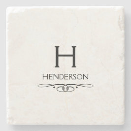 モノグラムモダンファミリー名 ストーンコースター