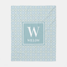 モノグラムモダンファミリー フリースブランケット