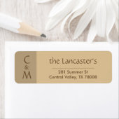 モノグラムモダンファミリー – 差出人住所ラベル ラベル (インサイチュ)