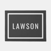 モノグラムモダンファミリー |編集可能な色 ドアマット (正面)