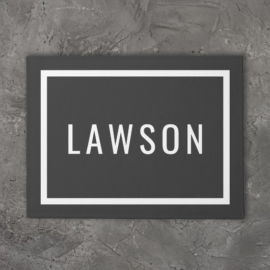 モノグラムモダンファミリー |編集可能な色 ドアマット