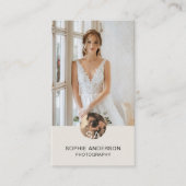 モノグラムモダンフォトグラファー写真QRタン 名刺 (正面)