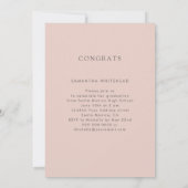 モノグラムモダンフォトコラージュ赤面卒業 案内状 (裏面)