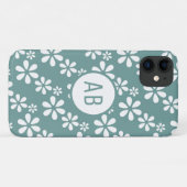 モノグラムモダンフガーリーラルパタパーソナライズされたーン Case-Mate iPhoneケース (裏面(横))