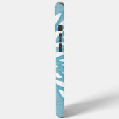 モノグラムモダンフラワーティール（緑がかった色）iPhoneケース Case-Mate iPhoneケース (裏面 / 左)