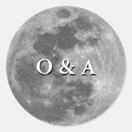 モノグラムモダンフルムーン結婚ズ ラウンドシール