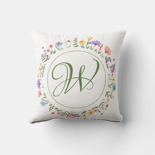 モノグラムモダンフローラエレガント クッション (裏面)