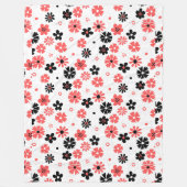 モノグラムモダンフローラフリースブランケット フリースブランケット (正面)