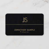 モノグラムモダンブエレガントラック金ゴールドラグジュアリープレーン 名刺 (正面)