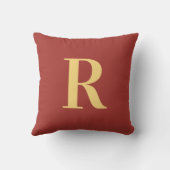 モノグラムモダンブラウン金ゴールド クッション (裏面)