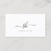 モノグラムモダンブラシスクリプトシンプルのカッコいい 名刺 (正面)