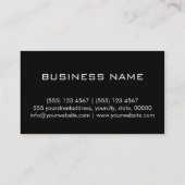モノグラムモダンブラックとバイオレットの背景 名刺 (裏面)