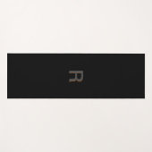 モノグラムモダンブラックエレガントヨガマット ヨガマット (正面(横))