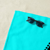 モノグラムモダンブラックエレキギター/アクアブルー ビーチタオル (インサイチュ)