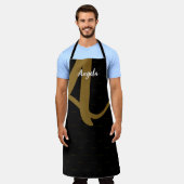 モノグラムモダンブラック エプロン (着用した状態)