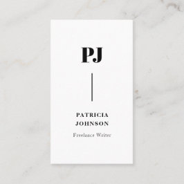 モノグラムモダンブラック&ホワイトプロフェッショナル 名刺