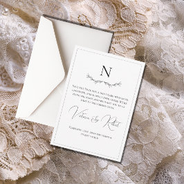 モノグラムモダンブラック&ホワイト セーブザデート