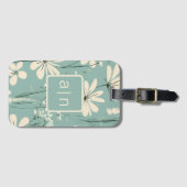 モノグラムモダンブルーフローラ ラゲッジタグ (正面横)