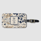 モノグラムモダンブルーフローラ ラゲッジタグ (正面横)