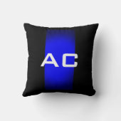 モノグラムモダンブルーブラックプレーン クッション (裏面)