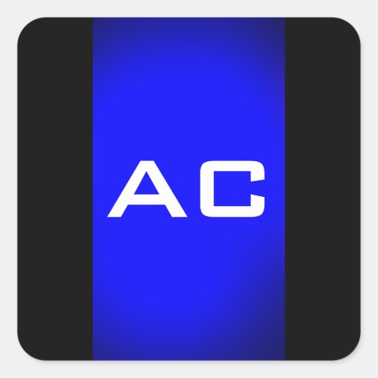 モノグラムモダンブルーブラックプレーン スクエアシール (正面)