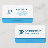 モノグラムモダンブルーホワイト 名刺 (正面/裏面)