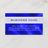 モノグラムモダンブルー抽象芸術背景 名刺 (裏面)