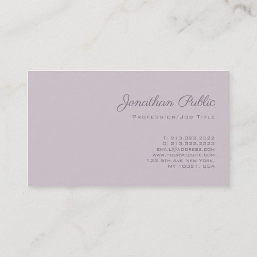 モノグラムモダンプスタイリッシュライナラグジュアリーコンサルタント 名刺 (裏面)