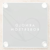 モノグラムモダンプレイングレートレンディー ガラスコースター (裏面)