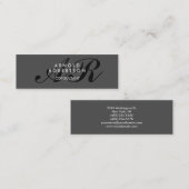 モノグラムモダンプレーングレートレンディー名刺 スキニー名刺 (正面/裏面)