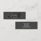 モノグラムモダンプレーングレートレンディー名刺 スキニー名刺 (正面/裏面)