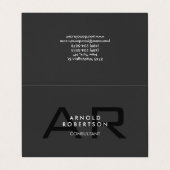 モノグラムモダンプレーングレートレンディー名刺 名刺 (外部フラット)