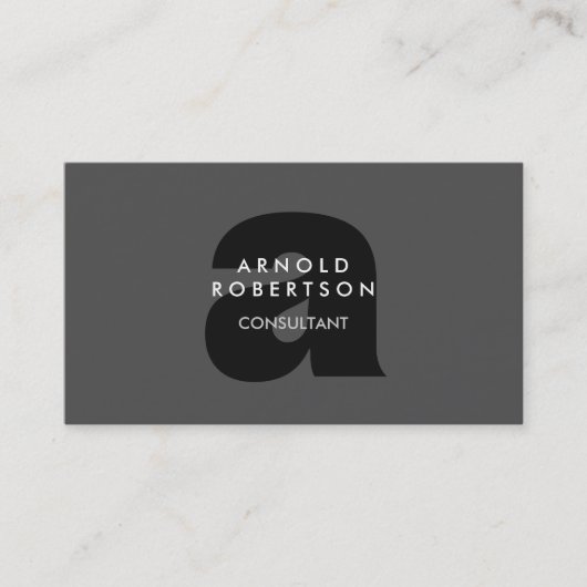 モノグラムモダンプレーングレートレンディー名刺 名刺 (正面)