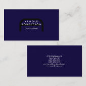 モノグラムモダンプレーンブルートレンディー名刺 名刺 (正面/裏面)