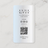 モノグラムモダンプロフェッショナルイニシャルシルバー 名刺 (裏面)