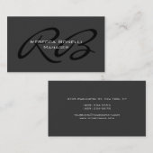 モノグラムモダンプロフェッショナルエレガント名刺 名刺 (正面/裏面)