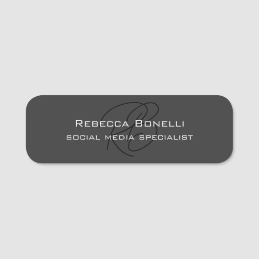 モノグラムモダンプロフェッショナルグレイ 名札 (正面)