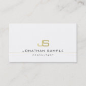 モノグラムモダンプロフェッショナルコンサルタエレガントント 名刺 (正面)