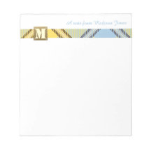 モノグラムモダンプロフェッショナルスクリプト名タータンチェック