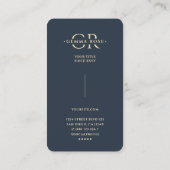 モノグラムモダンプロフェッショナルダークブルーフローラG 名刺 (裏面)